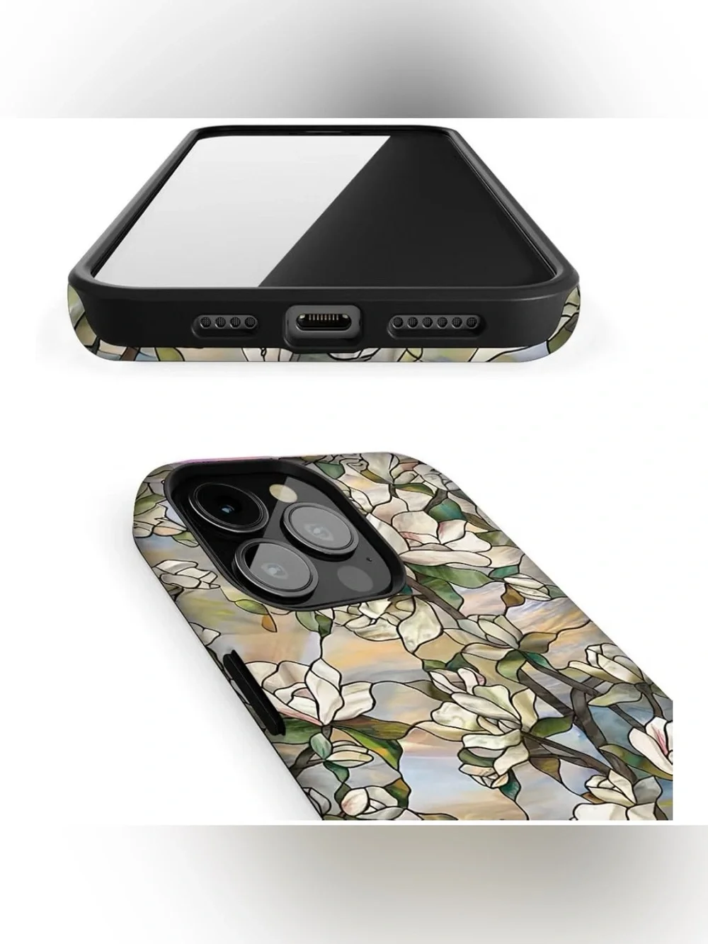 iPhone 15 White Floral Protective Phone Case – Brand New